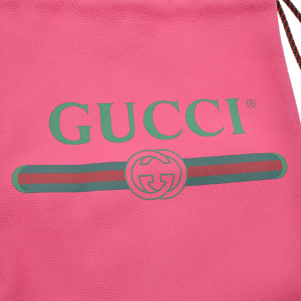Gucci Boys Backpack Calf Drawstring Backpack Pink - image 8
